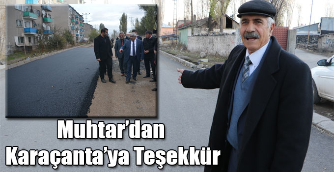 Muhtar’dan Karaçanta’ya Teşekkür