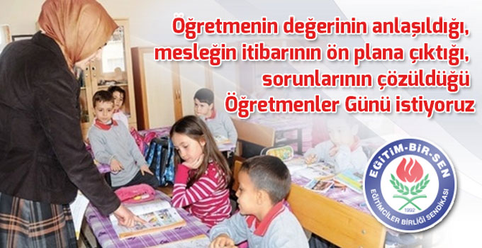 Eğitim-Bir-Sen Kars Şubesi 24 Kasım Açıklaması!