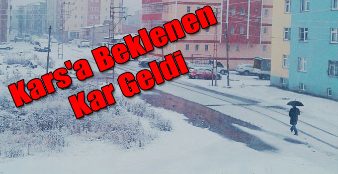 Kars'a Beklenen Kar Geldi