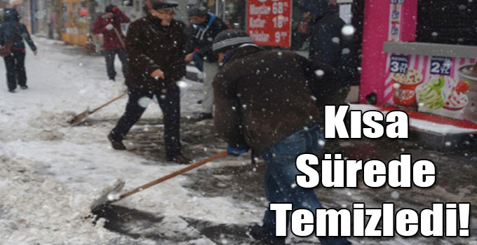 Kars Belediyesi Kısa Sürede Karı Temizledi!