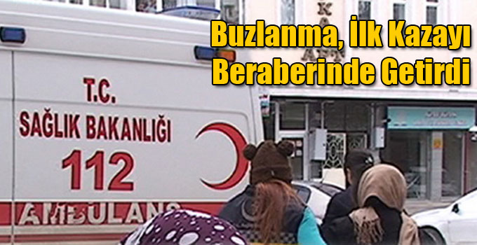 Kars'ta Buzlanma, İlk Kazayı  Beraberinde Getirdi