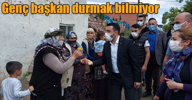 Genç başkan durmak bilmiyor