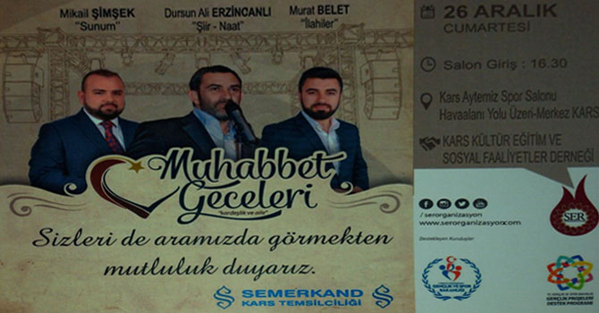 Kars'ta "Muhabbet Geceleri"