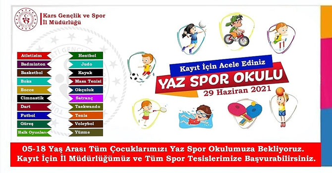 Kars’ta “Spor Okulları” açılıyor