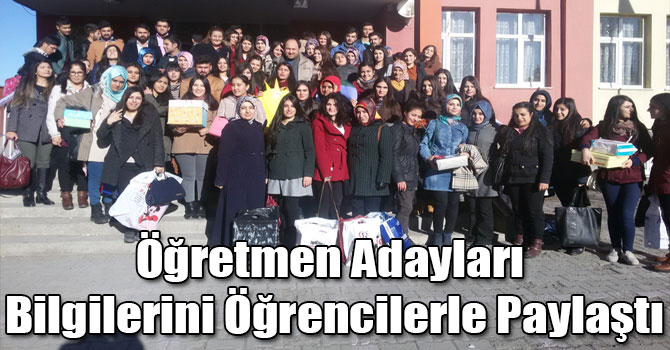 Öğretmen Adayları Bilim Şenliği Materyallerini Öğrencilerle Paylaştı