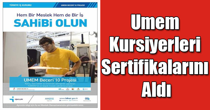 Umem Kursiyerleri Sertifikalarını Aldı