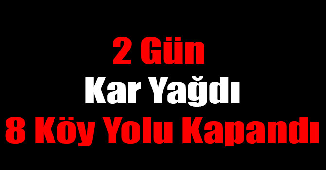 Kars'ta 2 Gün Kar Yağdı 8 Köy Yolu Kapandı