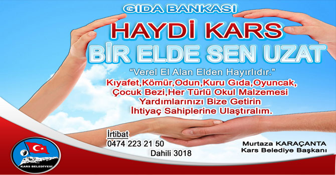 Kars Belediyesi’nden “Bir Elde Sen Uzat” Kampanyası
