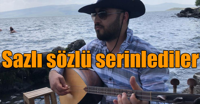 Çıldır Gölü’nde sazlı sözlü serinlediler