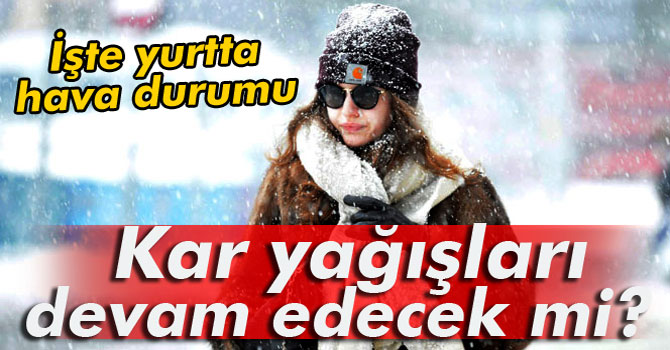 24 Ocak 2016 Yurtta Hava Durumu