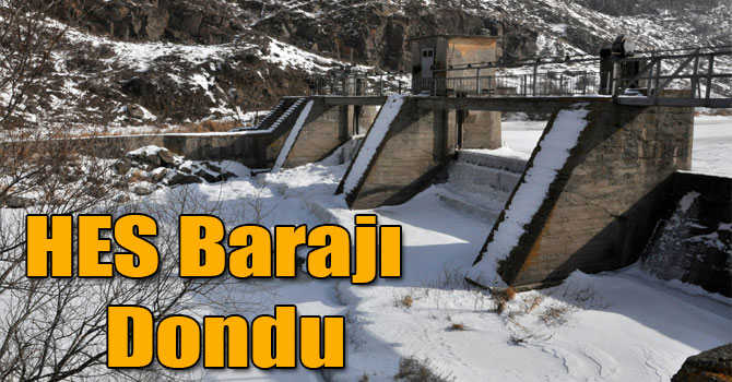 Soğuklar Kars'ta HES Barajını Dondurdu