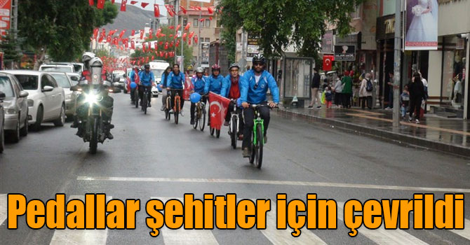 Kars’ta pedallar 15 Temmuz şehitleri için çevrildi