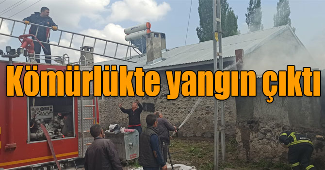 Kars’ta kömürlükte yangın çıktı