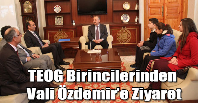 TEOG Birincilerinden Vali Özdemir’e Ziyaret