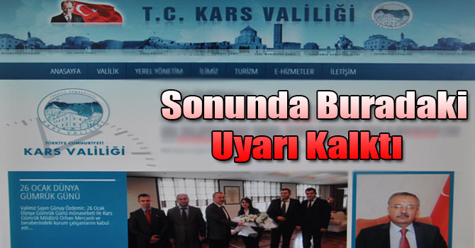 Kars Valiliği Sitesi'nden 'Sarıkamış Güvenlik Bölgesi' Yazısını Kaldırdı!
