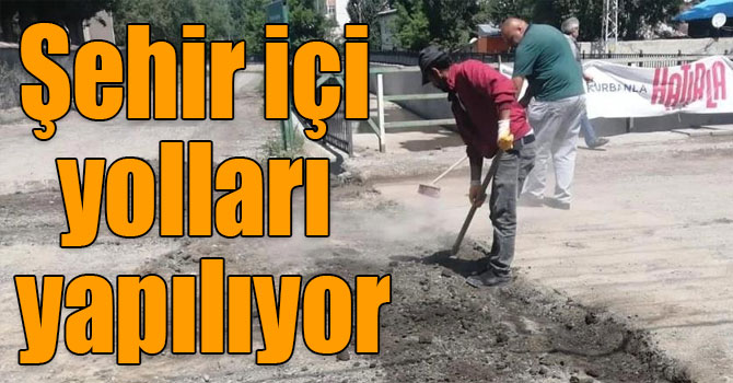 Kars’ta şehir içi yol çalışmaları devam ediyor