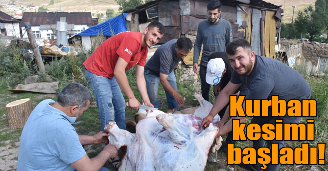 Kars’ta kurban kesimi başladı!