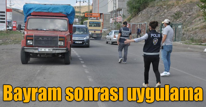 Kars’ta polisten bayram sonrası uygulama