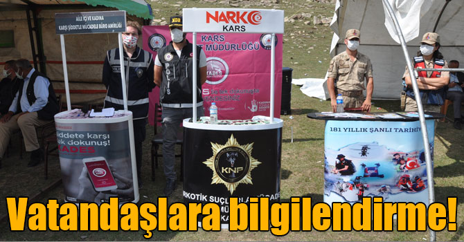 Kars'ta polis ve jandarmadan vatandaşlara bilgilendirme!