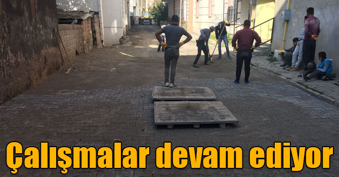 Kars’ta kilit parke yol yapım çalışmaları devam ediyor