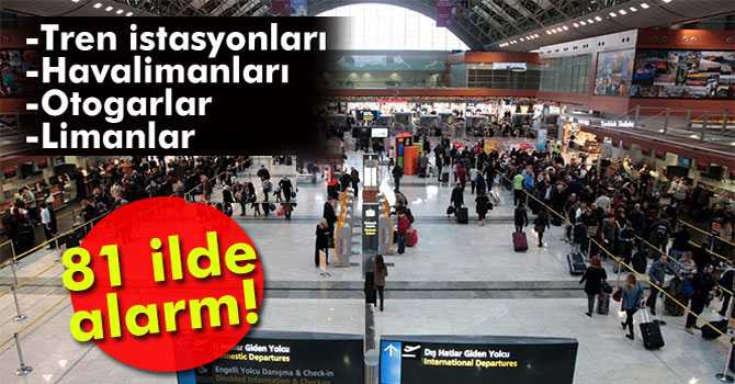 Havalimanları, Otogarlar ve Tren İstasyonlarında Güvenlik Alarmı