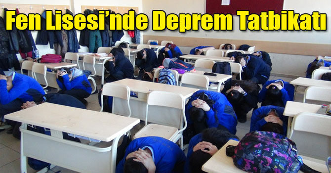 Fen Lisesi’nde Deprem Tatbikatı