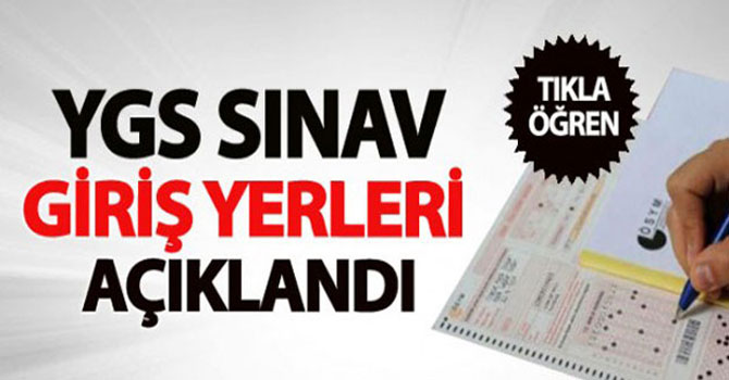 YGS 2016 Sınav Giriş Yerleri Açıklandı