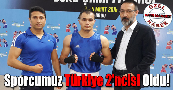 Karslı Sporcumuz Türkiye 2'ncisi Oldu!