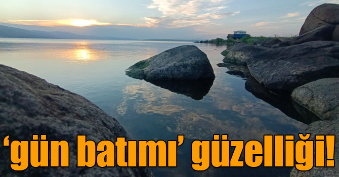 Çıldır Gölü’nde ‘gün batımı’ güzelliği!