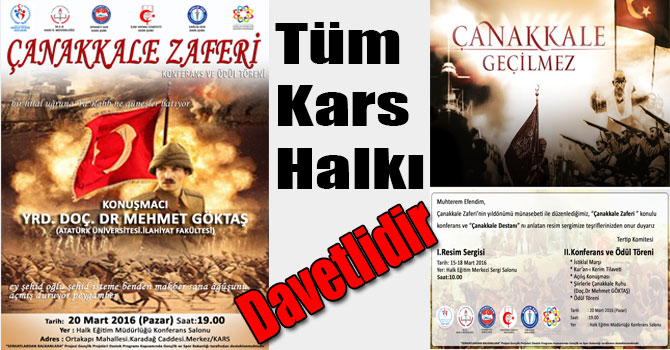 İlim Yayma Cemiyeti Kars Şubesi'nden Çanakkale Konferansı