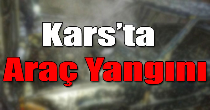 Kars TOKİ Konutlarında Araç Yangını