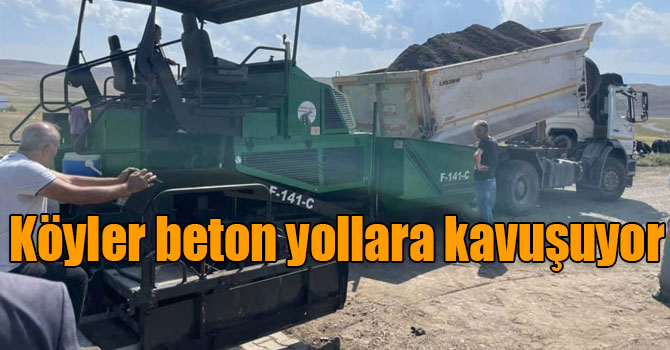 Kars’ta köyler beton yollara kavuşuyor