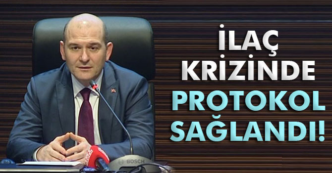 Bakan Soylu: 'İlaç krizinde protokol sağlandı'