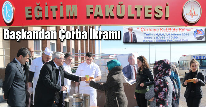 Başkan Murtaza Karaçanta, Üniversite Öğrencilerine Çorba İkram Etti