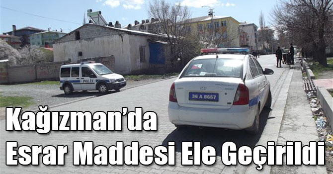 Kağızman’da Esrar Maddesi Ele Geçirildi