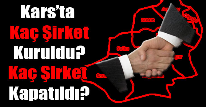 Kars’ta Kaç Şirket Kuruldu? Kaç Şirket Kapatıldı?
