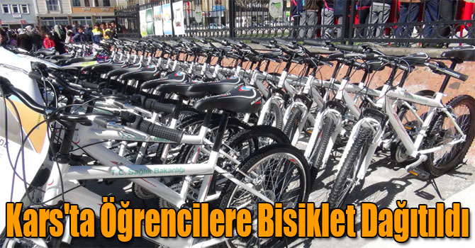 Kars'ta YBO Öğrencilerine Bisiklet Dağıtıldı