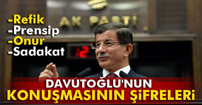 Başbakan Davutoğlu'nun Konuşmasının Şifreleri