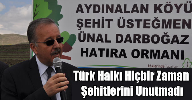 Hatıra Ormanına Şehit Üsteğmenin Adı Verildi