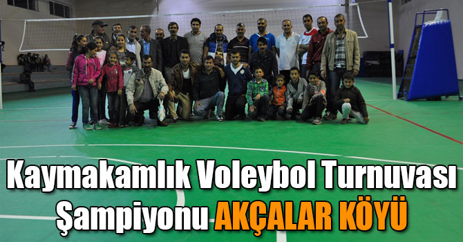 Kaymakamlık Voleybol Turnuvası Şampiyonu Akçalar Köyü