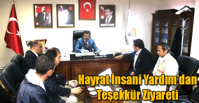 Hayrat İnsani Yardım’dan Teşekkür Ziyareti