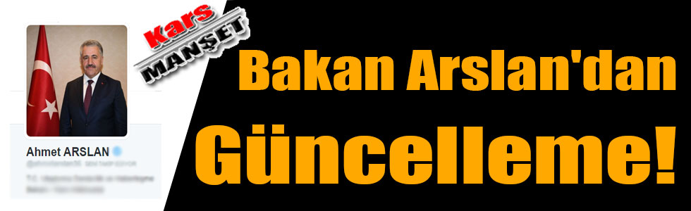 Bakan Ahmet Arslan'dan Sosyal Medya Güncellemesi!