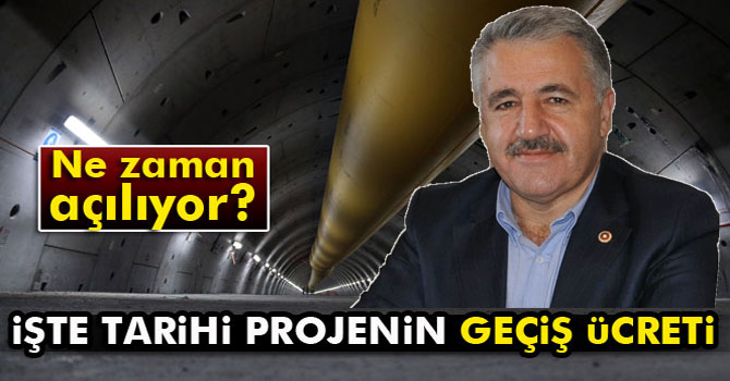 Bakan Ahmet Arslan, Avrasya Tüneli'nin Geçiş Ücreti Söyledi