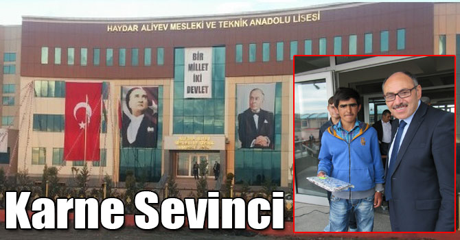 Haydar Aliyev Mesleki ve Teknik Anadolu Lisesinde Karne Sevinci