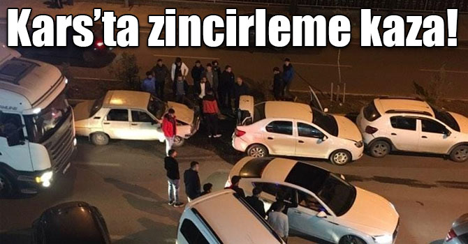 Kars’ta zincirleme kaza!