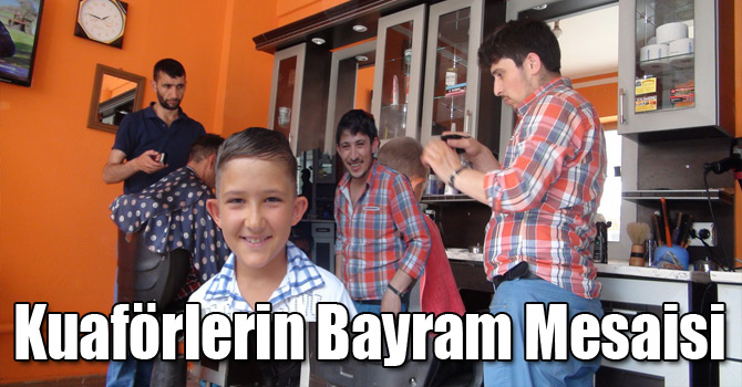 Kars’ta Kuaförlerin Bayram Mesaisi