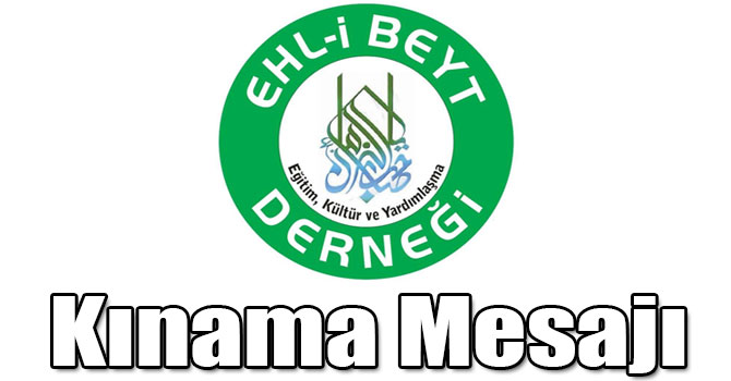 Kars Ehlibeyt Derneği Kınama Mesajı