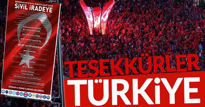 Demokrasiye ve Sivil İdareye Sahip Çıkan Sivil İradeye