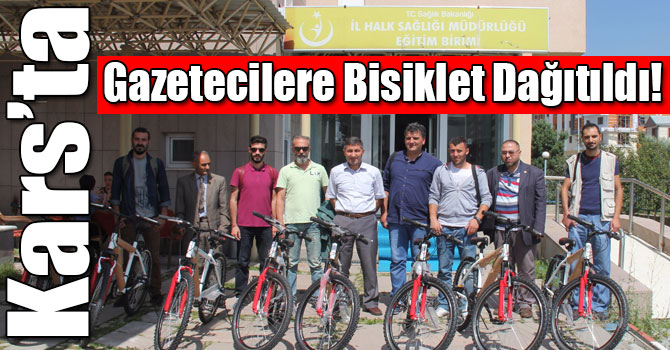 Kars’ta Gazetecilere Bisiklet Dağıtıldı!