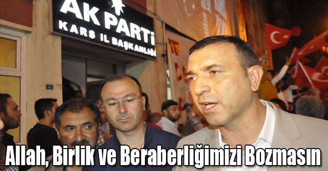 Erdoğan Yıldırım: Allah, Birlik ve Beraberliğimizi Bozmasın